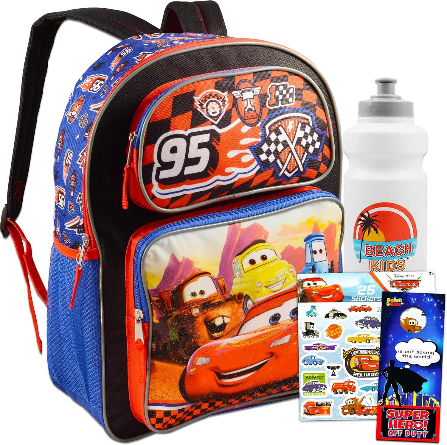 Disney Cars Backpack for Kids ~ Deluxe 16