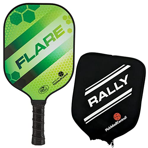 Rally Flare Graphite Pickleball Paddle | Polymer Honeycomb Core, Graphite Hybrid Composite Face | Lightweight