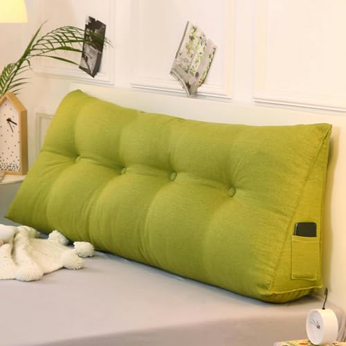 Triangular Headboard Pillows Adult Wedge Backrest,for Sitting Up in Bed Reading Pillow Large Bolster Day Bed Dorm Pillows with Removable Linen Cover