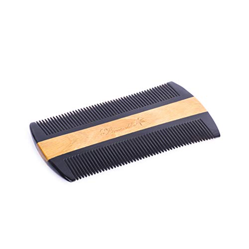 Hair and Beard Comb - Wide Tooth Sandalwood Comb - No Static Pocket Size Wood Comb for Men and Women