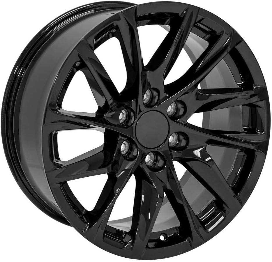 OE Wheels LLC 20 inch Rims Fits Silverado Suburban Tahoe Sierra Yukon Escalade 6x139.7 CA90 20x9 Black SET