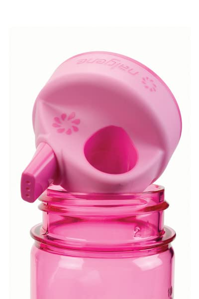 Nalgene Kids Sustain Grip-N-Gulp Water Bottles Made with Material Derived from 50% Plastic Waste, Leak Proof Sippy Cup, Durable, BPA and BPS Free, Dishwasher Safe, Reusable, 12 Ounces, Orange Volcano