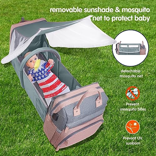 DERJUNSTAR Diaper Bag Backpack Baby Diaper Bags Black