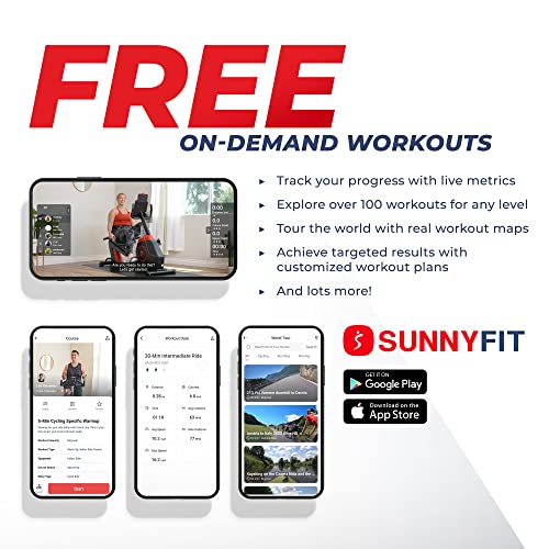 Sunny Health & Fitness Elite Recumbent Cross Trainer & Elliptical Machine with Arm Exercisers, Easy Adjust Seat, with Exclusive SunnyFit® App Enhanced Connectivity