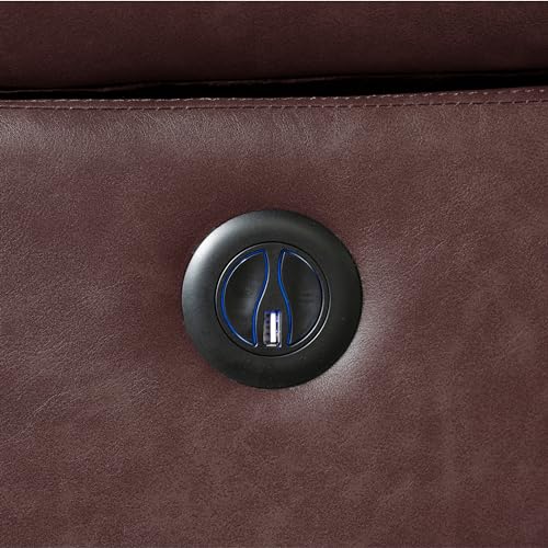 AC Pacific Infinity 3 Piece Transitional Faux Curved Living Room Reclining Sectional, Grey