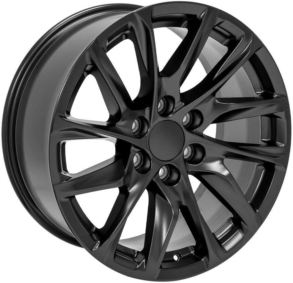 OE Wheels LLC 20 inch Rims Fits Escalade Chevy Silverado Tahoe Sierra Yukon CA90 20x9 Rim Satin Black SET Hollander 4875