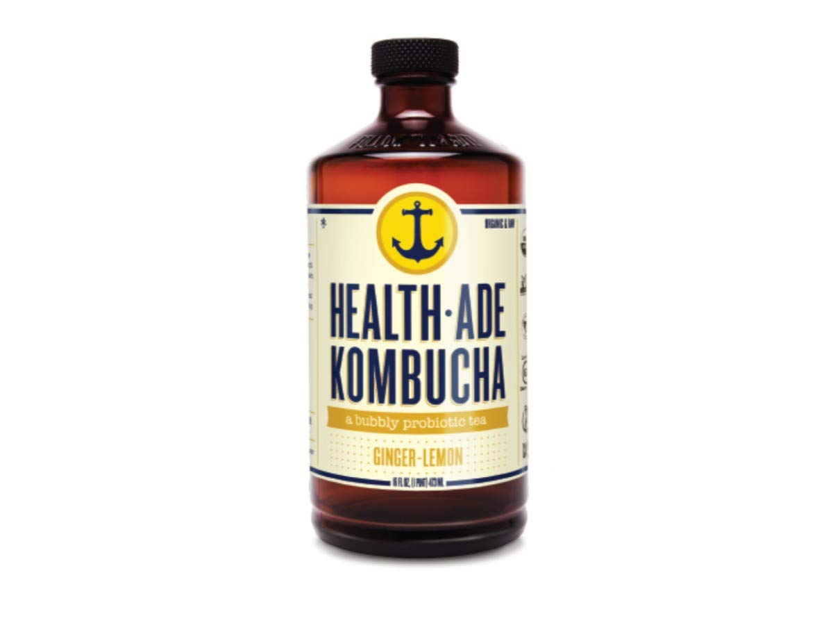 Health-Ade Kombucha Ginger Lemon, 16 fl oz (Pack of 12)