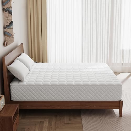 MRH Queen Mattress, 12 Inch Euro Top Queen Size Mattress in a Box,Memory Foam Hybrid Mattresswith individually Pocket Springs,MediumFirm,Strong Edge Support，White