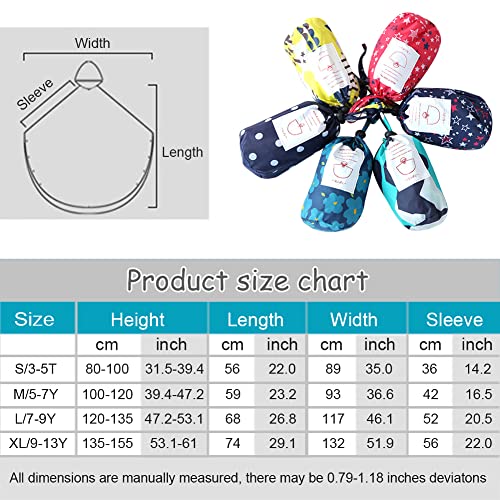 Kids Rain Poncho Cartoon Raincoat Jacket Cute Rain Coat Toddler Boys Girls Rain Cape Light Waterproof Hoodie Outwear