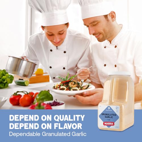 Dependable Food Garlic Powder -7 LB.- Restuarant Bulk Size Jar, Kosher, Versatile, Dehydrated, Non-GMO Seasoning for Vegetables, Meat Rubs & More - Allergen-Free, 100% Natural Granulated Garlic