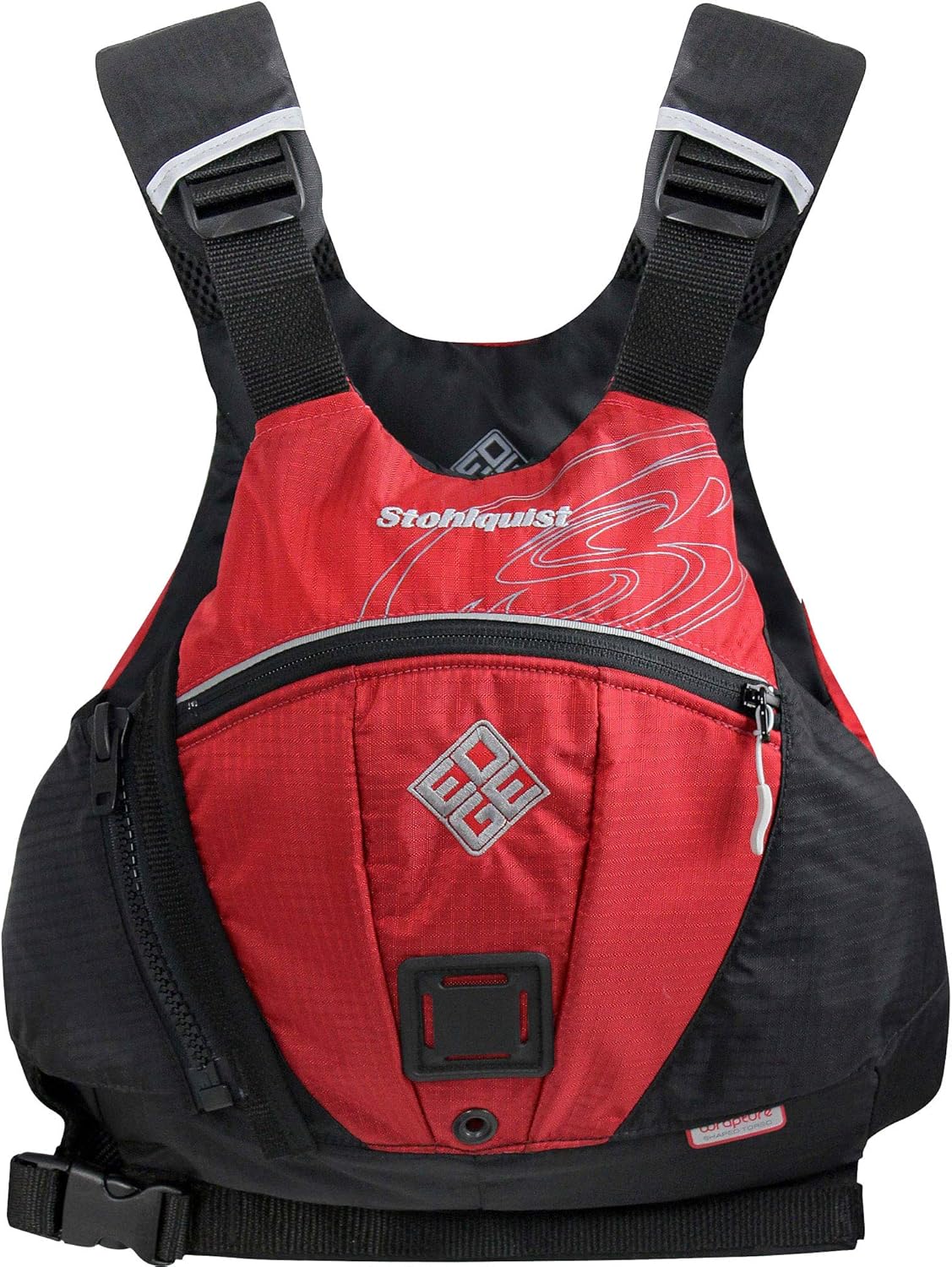 Stohlquist Edge Adult PFD Life Jacket - Red, XX-Large - Easy to Adjust Whitewater PFD, High Mobility Ultra Soft Buoyancy PVC Foam, Low Profile Graded Sizing for All Paddlers