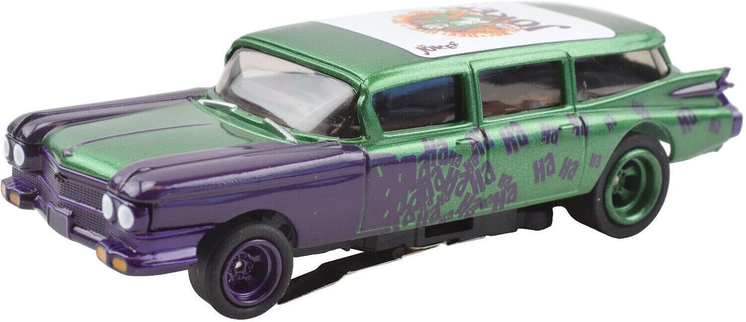 Auto World x Premium Hobbies 4Gear Batman The Joker 1959 Cadillac HO Scale Slot Car CP7944