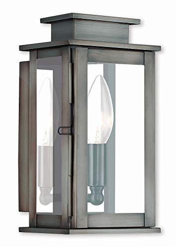 Livex Lighting 20191-04 Transitional One Light Outdoor Wall Lantern from Princeton Collection in Black Finish