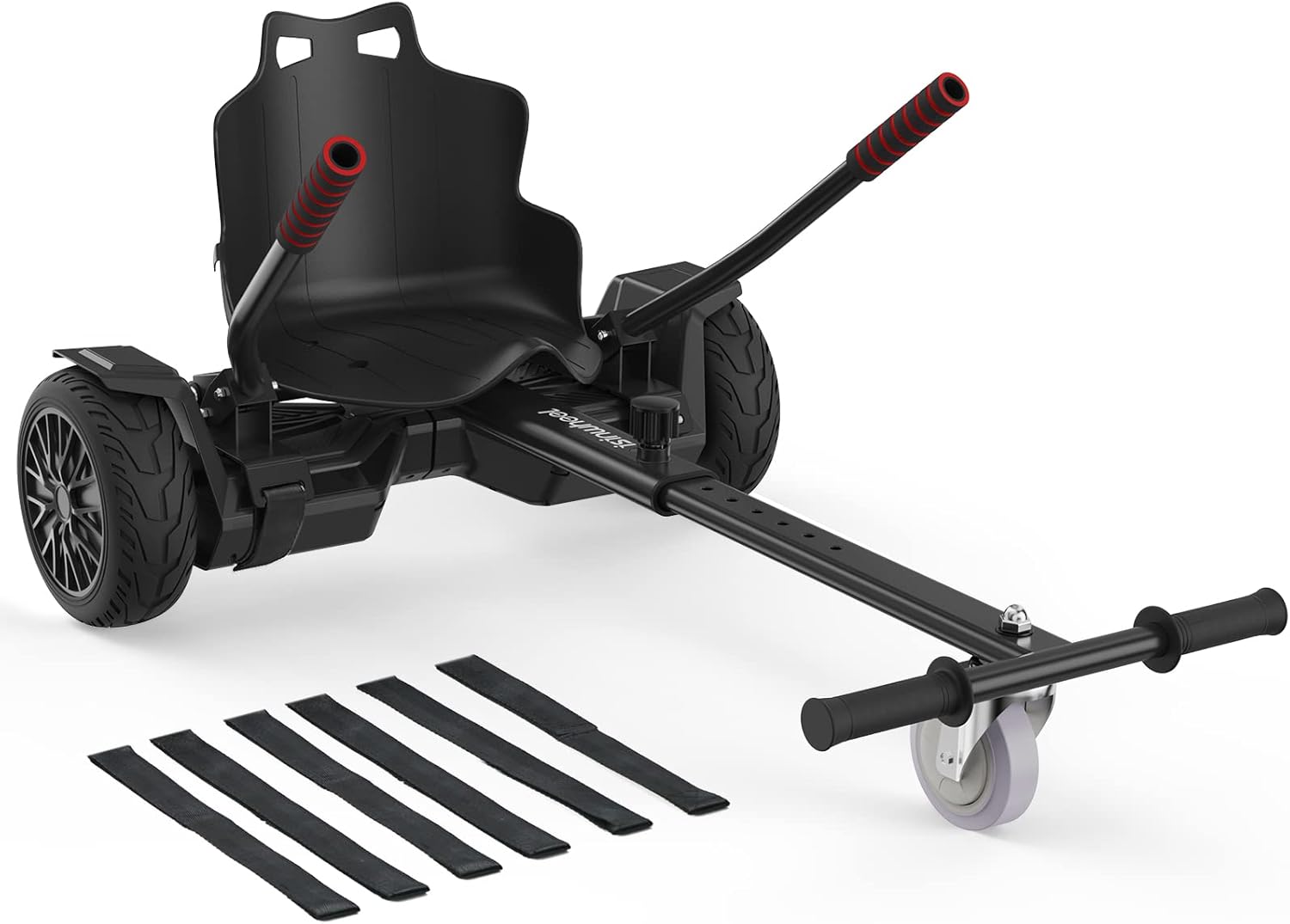 isinwheel K3 Hoverboard Seat Attachment for 6.5'' 8'' 8.5'' 10'' Two Wheel Self Balancing Scooter Accessories, Hoverboard Go Kart kit Crazy-Kart Attachment for Kids/Adults,Black