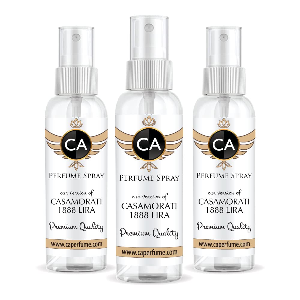 CA Perfume Club Impression of Xrjf Casamorati 1888 Lira For Women Replica Version Fragrance Dupes Concentrated Long Lasting Eau de Parfum Spray Refillable Atomizer Bottle 2Fl Oz/60ml-X3
