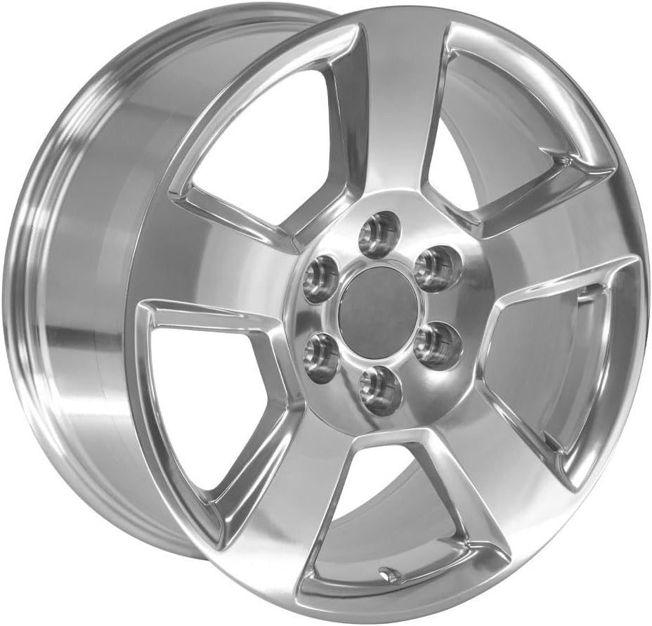 OE Wheels LLC 20 inch Rim Fits 6x139.7 Silverado Suburban Tahoe Sierra Yukon Escalade CV76 20x9 Polished Wheels Hollander: 5652