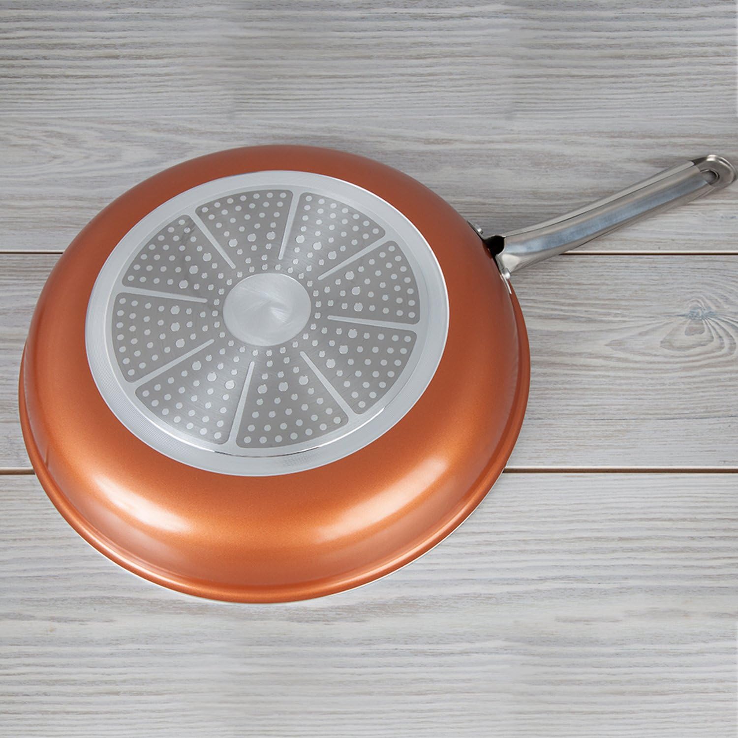 Healthy Nonstick Ceramic Coated Frying Pan - 3 Pcs Eco Friendly Durable Fry Pan Cookware Set (8