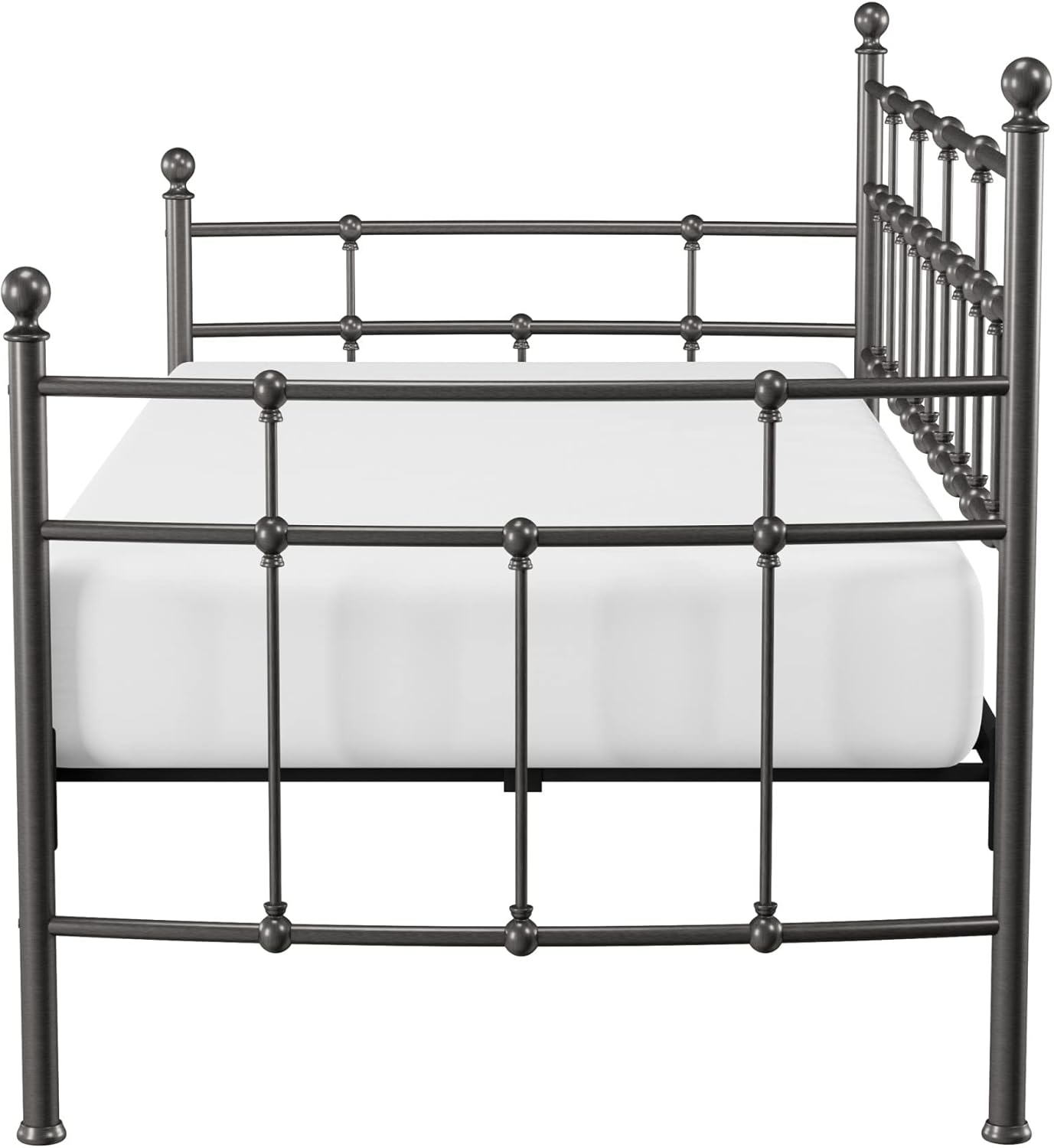 Hillsdale, Providence Metal Twin Daybed with Spindle Design, Aged Pewter