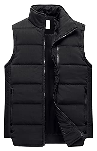 Chrisuno Women's Puffer Vest Casual Stand Collar Quilted Waistcoat Outdoor Padded Ski Vest