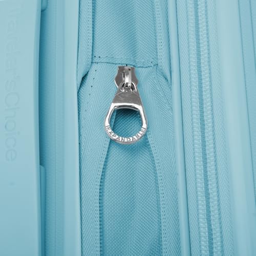 Traveler's Choice Pagosa Indestructible Hardshell Expandable Spinner Luggage, Black, Check-in Only