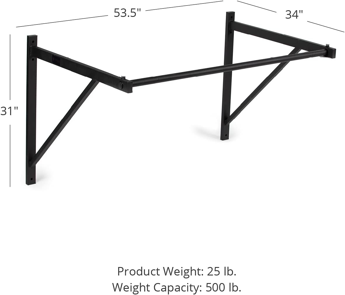 Titan Fitness Ceiling Wall-Mount Pull-Up Bar, Chin Up Bar, Rated 500 LB, Gym Workout Fitness Pro Mount