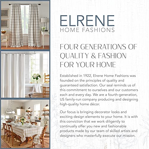 Elrene Home Fashions Athena Faux Crushed-Silk Window Curtain Panel and Valance Set, 52