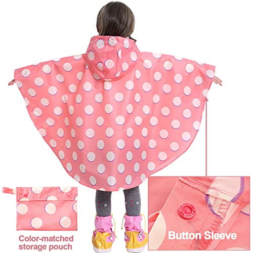 Kids Rain Poncho Cartoon Raincoat Jacket Cute Rain Coat Toddler Boys Girls Rain Cape Light Waterproof Hoodie Outwear