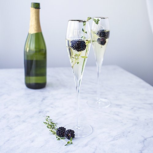 Cathy's Concepts Mr. & Mrs. Gatsby Champagne Flutes (Set of 2), Gold