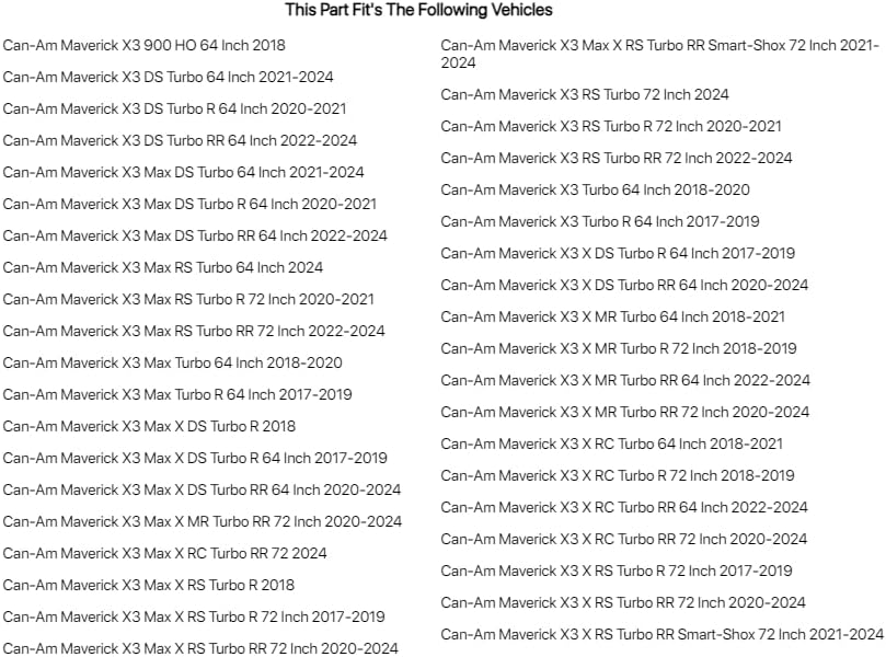 Tusk Cargo Barricade Black Powder Coated for CAN-AM Maverick X3 X RS Turbo RR Smart-Shox 72 Inch 2021-2022