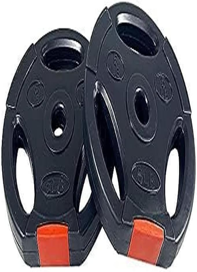 BalanceFrom Vinyl Standard 1-Inch Plate Weight Plate for Strength Training and Weightlifting, Pair VNL-5P