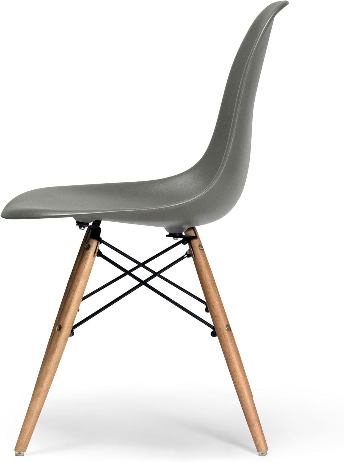 Bed Bath & Beyond Paris-2 Side Chairs with Natural Legs (Set of 2) Grey