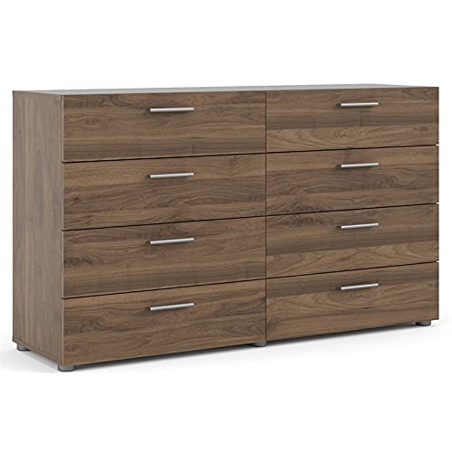 Home Square 2 Piece Bedroom Set with Dresser and Nightstand in Walnut