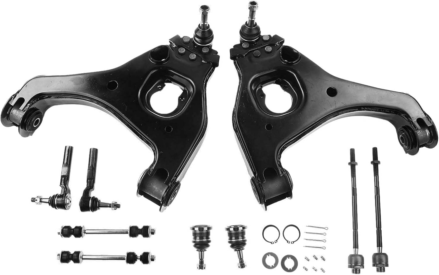 A-Premium Set of 10, Front Lower Control Arm, Sway Bar Link, Upper Ball Joint, Inner & Outer Tie Rod End, Compatible with Chevy & GMC - 1999-2007 - Silverado 1500 (Classic) & Sierra 1500 (Classic)