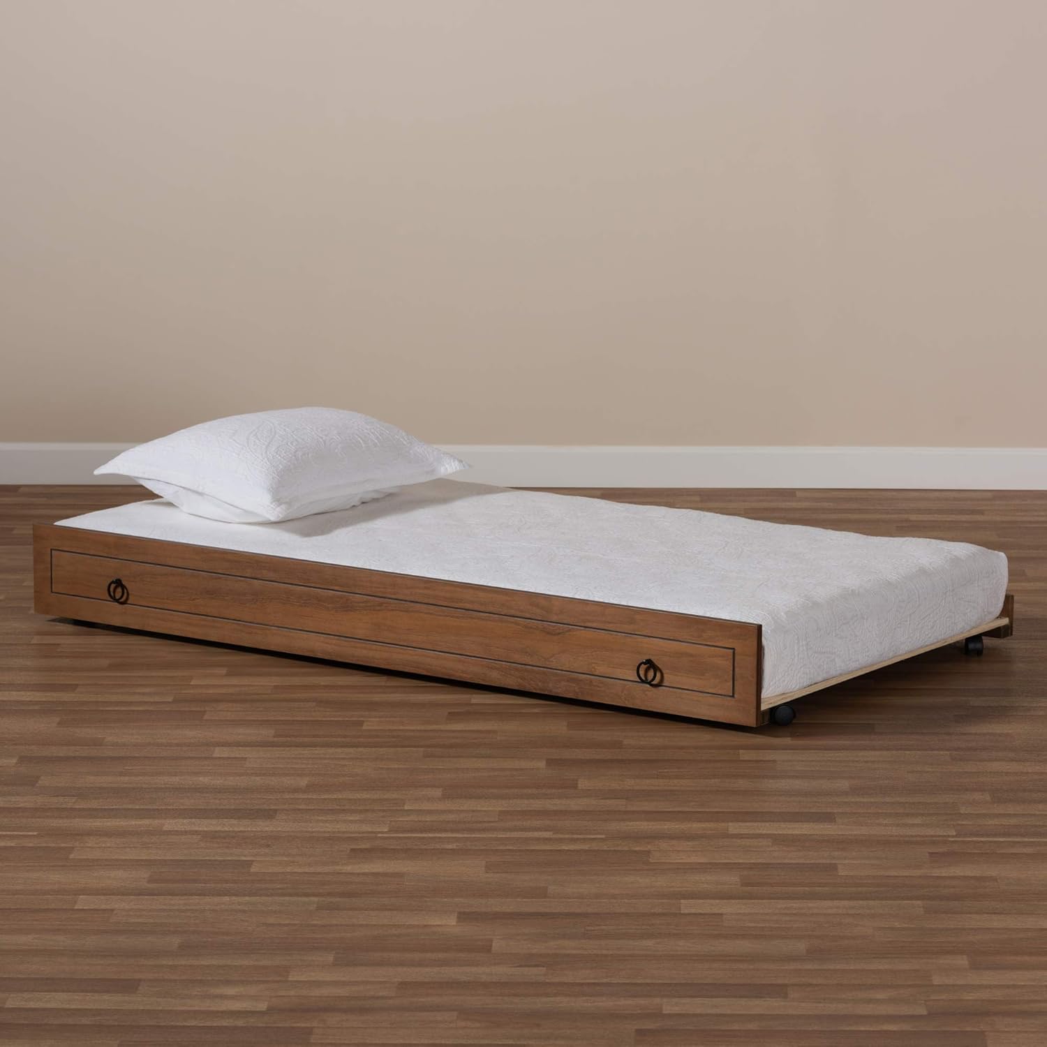 Baxton Studio Trundles, Twin, Walnut/Black