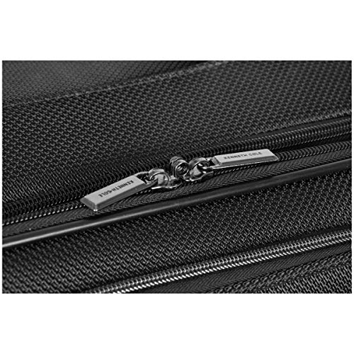 Kenneth Cole REACTION Rugged Roamer Lightweight Softside Expandable 8-Wheel Spinner Luggage, Black, 28-Inch Checked