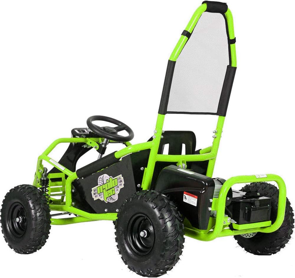 MotoTec Mud Monster Kids Electric 48v 1000w Go Kart Full Suspension Green