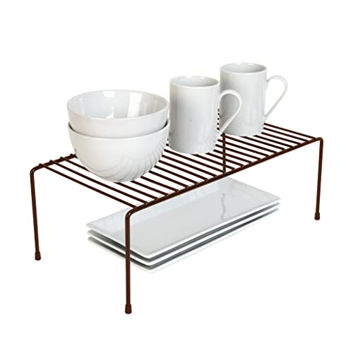 Smart Design Classic Storage Shelf – Set of 6, Medium (8.5 x 13.25 in.), Charcoal Gray – Steel Pantry Organizer with Rust-Resistant Finish and Non-Slip Feet for Easy Home Organization and Storage