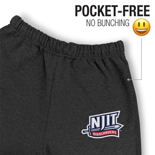 LOGOVISION Mens Jogger Sweatpants Collegiate School Logo Charcoal Heather Collection