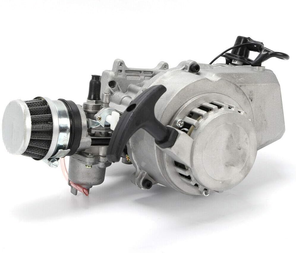 TFCFL 49CC 2-Stroke Engine Motor Pull Start Engine Motor Kit for 47cc/49cc Pocket Bike, Mini Dirt Bike, Mini ATV, Scooter