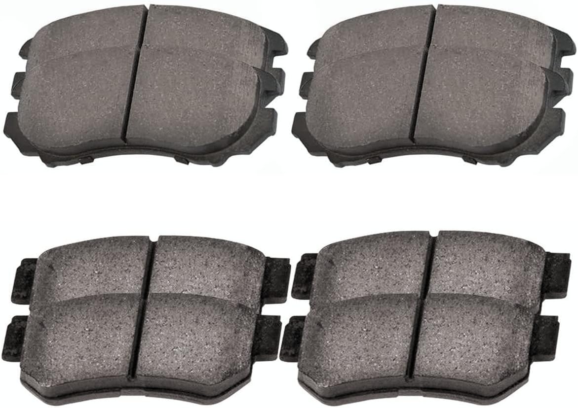 AutoShack Front and Rear Ceramic Brake Pads Set 8pcs Replacement for 2004-2008 Hyundai Sonata 2005-2009 Tucson 2007-2010 Elantra 2003-2009 Kia Magentis 2003-2010 Optima 2005-2010 Sportage SCD924-813