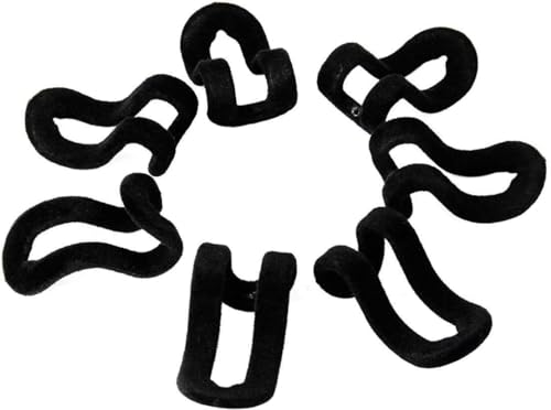 30pc Stable Hanger Connector Cascading Clothes Rack Hook Chest Space-Saving Attachment Huggable Style Hangers (Black)