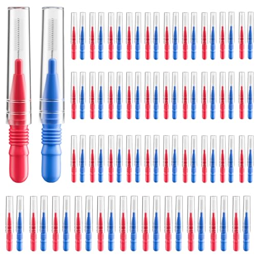RAZOKO Interdental Brush, Flossing Head,Easy Use Tooth Cleaning Tool (88 Count)(2.5mm/3mm)