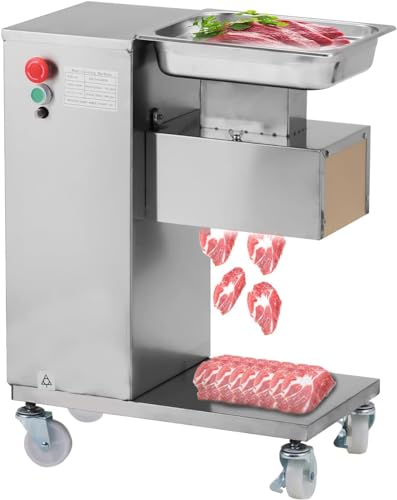 Meat Slicer Commercial,Electric Meat Cutter Machine 550W 1100LB/H Meat Cutting Machine with a 3.0mm Blade for Home Kitchen Restaurant Supermarket QE 110V