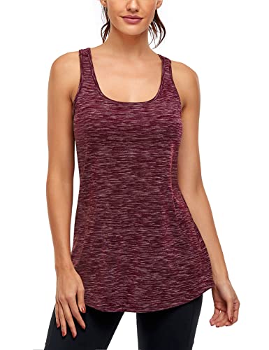 Cestyle Womens Tank Tops with Built in Bras Racerback Yoga Workout Sports Activewear