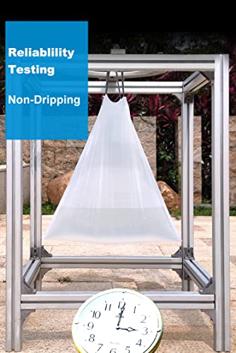 Code Q Drawstring Trash Bags Compatible with simplehuman Code Q | 200 Count total | 13-17 Gallon / 40-65 Liter | 1.2 Mil Thinkness | White Garbage Can Liners | Heavy Duty Plastic Trash Bags