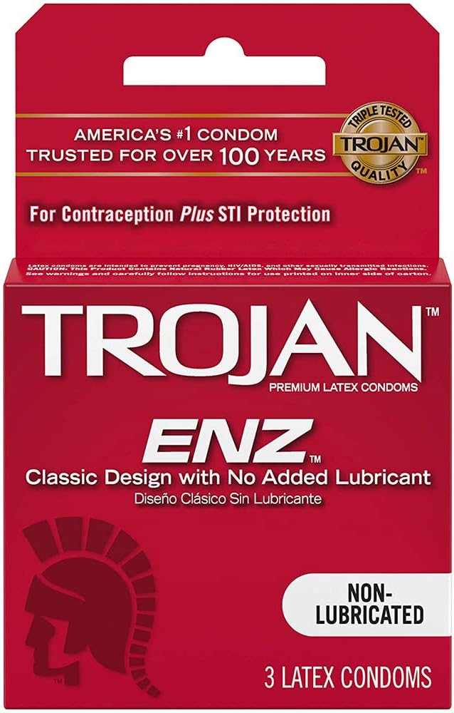 Trojan Non-Lubricated Premium Latex Condoms 3 ct