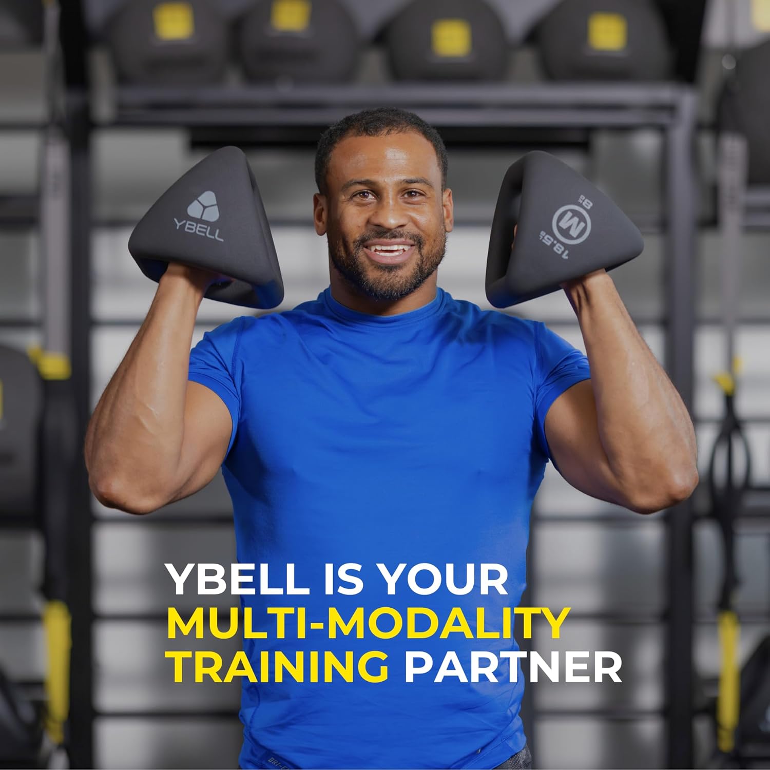 TRX YBell Neo Series 3-in-1 Kettlebell, Dumbbell and Push Up Bar Workout Equipment | Commercial Grade Neoprene Coated Surface | Perfect for Strength Training & Conditioning Workouts | 27lbs
