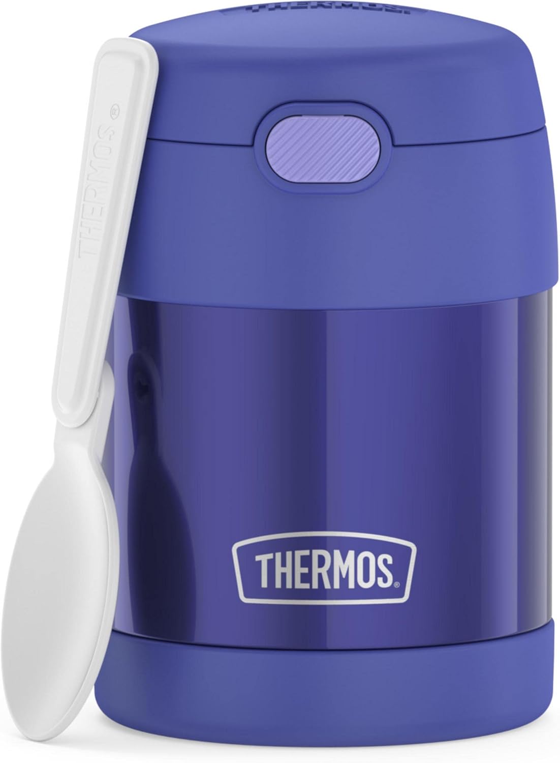 THERMOS FUNTAINER Insulated Food Jar – 10 Ounce, Purple – Kid Friendly Food Jar with Foldable Spoon