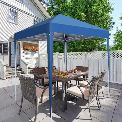 VINGLI 6x6 ft Pop Up Canopy Tent, Outdoor Tent Canopy Foldable Portable Canopies for Camping, Patio, EZ Up Gazebo Canopy with Carry Bag, Carpas Para Patio Outdoor Small Instant Canopies