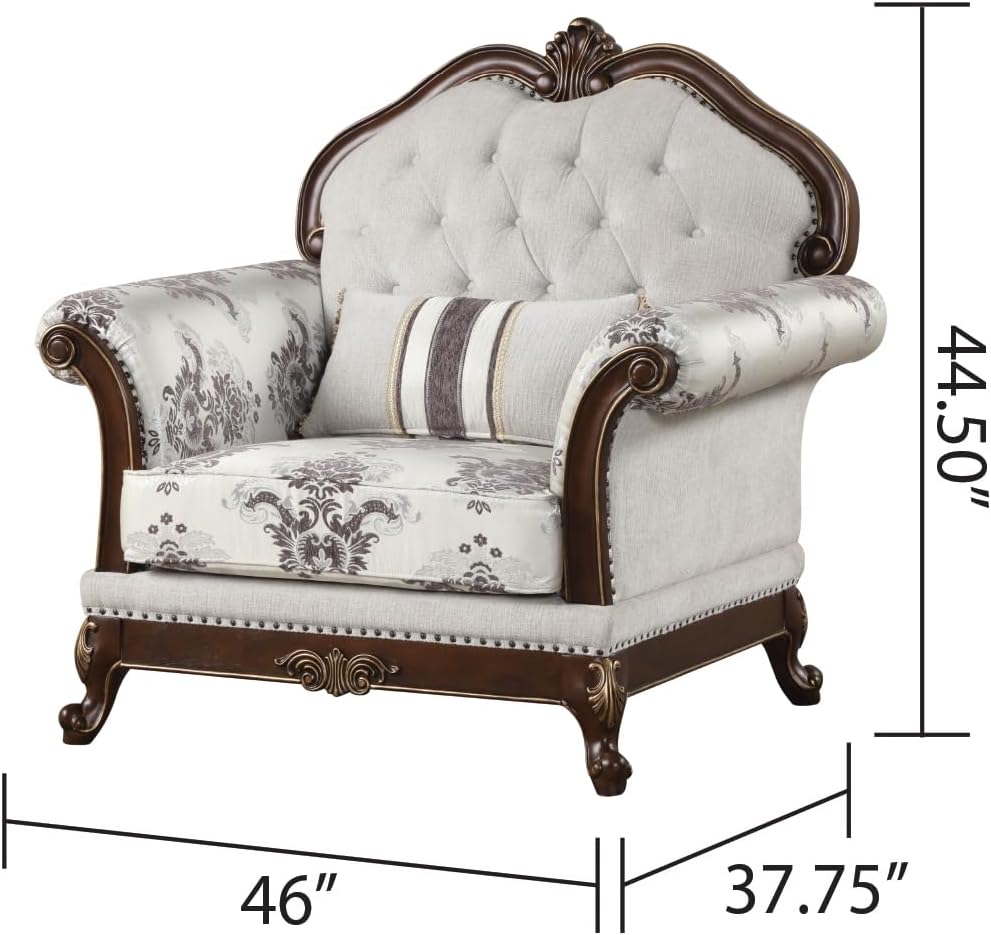 Gloria Traditional Style Button Tufted Chair